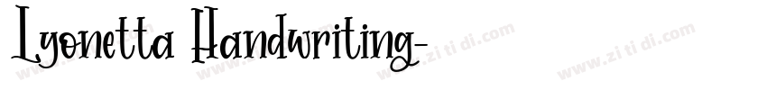 Lyonetta Handwriting字体转换